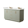 Custom image for Light Green with Satin Bronze Trim / White Quartz / No Mirror