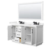 Custom image for White with Matte Black Trim / Carrara Cultured Marble / 58