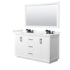 Custom image for White with Matte Black Trim / Carrara Cultured Marble / 58