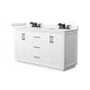 Custom image for White with Matte Black Trim / White Cultured Marble / No Mirror