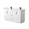 Custom image for White with Matte Black Trim / White Quartz / No Mirror