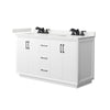 Custom image for White with Matte Black Trim / White Quartz / No Mirror