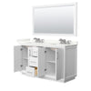 Custom image for White with Brushed Nickel Trim / Giotto Quartz / 58