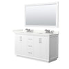 Custom image for White with Brushed Nickel Trim / Giotto Quartz / 58