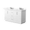 Custom image for White with Brushed Nickel Trim / Giotto Quartz / No Mirror