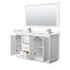 Custom image for White with Brushed Nickel Trim / White Quartz / 58
