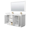 Custom image for White with Satin Bronze Trim / Carrara Cultured Marble / 58