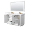 Custom image for White with Satin Bronze Trim / Carrara Cultured Marble / 58