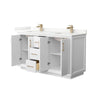 Custom image for White with Satin Bronze Trim / Giotto Quartz / No Mirror