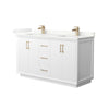 Custom image for White with Satin Bronze Trim / Giotto Quartz / No Mirror