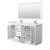 Custom image for White with Satin Bronze Trim / White Quartz / 58