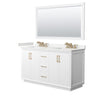Custom image for White with Satin Bronze Trim / White Quartz / 58