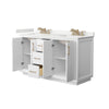 Custom image for White with Satin Bronze Trim / White Quartz / No Mirror