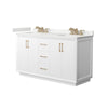 Custom image for White with Satin Bronze Trim / White Quartz / No Mirror