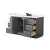 Custom image for Dark Gray with Matte Black Trim / White Cultured Marble / No Mirror