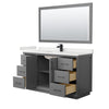 Custom image for Dark Gray with Matte Black Trim / White Quartz / 58
