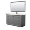 Custom image for Dark Gray with Matte Black Trim / White Quartz / 58