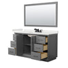 Custom image for Dark Gray with Matte Black Trim / White Quartz / 58