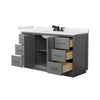 Custom image for Dark Gray with Matte Black Trim / White Quartz / No Mirror