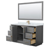 Custom image for Dark Gray with Satin Bronze Trim / White Carrara Marble / 58