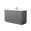 Custom image for Dark Gray with Satin Bronze Trim / Giotto Quartz / No Mirror