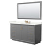 Custom image for Dark Gray with Satin Bronze Trim / Giotto Quartz / 58