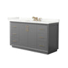 Custom image for Dark Gray with Satin Bronze Trim / Giotto Quartz / No Mirror