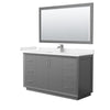 Custom image for Dark Gray with Brushed Nickel Trim / Carrara Cultured Marble / 58