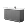 Custom image for Dark Gray with Brushed Nickel Trim / Carrara Cultured Marble / No Mirror