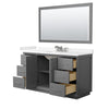 Custom image for Dark Gray with Brushed Nickel Trim / Carrara Cultured Marble / 58