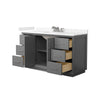 Custom image for Dark Gray with Brushed Nickel Trim / Carrara Cultured Marble / No Mirror