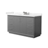 Custom image for Dark Gray with Brushed Nickel Trim / Carrara Cultured Marble / No Mirror