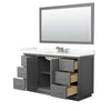 Custom image for Dark Gray with Brushed Nickel Trim / Giotto Quartz / 58