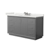 Custom image for Dark Gray with Brushed Nickel Trim / White Quartz / No Mirror