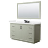 Custom image for Light Green with Matte Black Trim / Carrara Cultured Marble / 58
