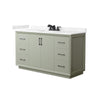 Custom image for Light Green with Matte Black Trim / Carrara Cultured Marble / No Mirror