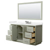 Custom image for Light Green with Brushed Nickel Trim / Carrara Cultured Marble / 58