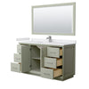 Custom image for Light Green with Brushed Nickel Trim / White Cultured Marble / 58