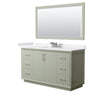 Custom image for Light Green with Brushed Nickel Trim / White Cultured Marble / 58