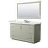 Custom image for Light Green with Brushed Nickel Trim / White Quartz / 58