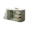 Custom image for Light Green with Satin Bronze Trim / Carrara Cultured Marble / No Mirror