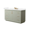 Custom image for Light Green with Satin Bronze Trim / Carrara Cultured Marble / No Mirror