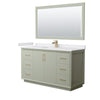 Custom image for Light Green with Satin Bronze Trim / White Cultured Marble / 58