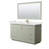 Custom image for Light Green with Satin Bronze Trim / White Quartz / 58