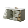 Custom image for Light Green with Satin Bronze Trim / White Quartz / No Mirror