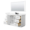 Custom image for White with Matte Black Trim / Carrara Cultured Marble / 58
