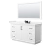 Custom image for White with Matte Black Trim / Carrara Cultured Marble / 58