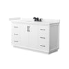 Custom image for White with Matte Black Trim / Carrara Cultured Marble / No Mirror