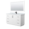 Custom image for White with Matte Black Trim / White Carrara Marble / 58