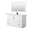 Custom image for White with Matte Black Trim / White Cultured Marble / 58